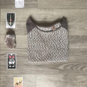 📐Knit Top w/ Cotton Sleeves  Size: Large📐